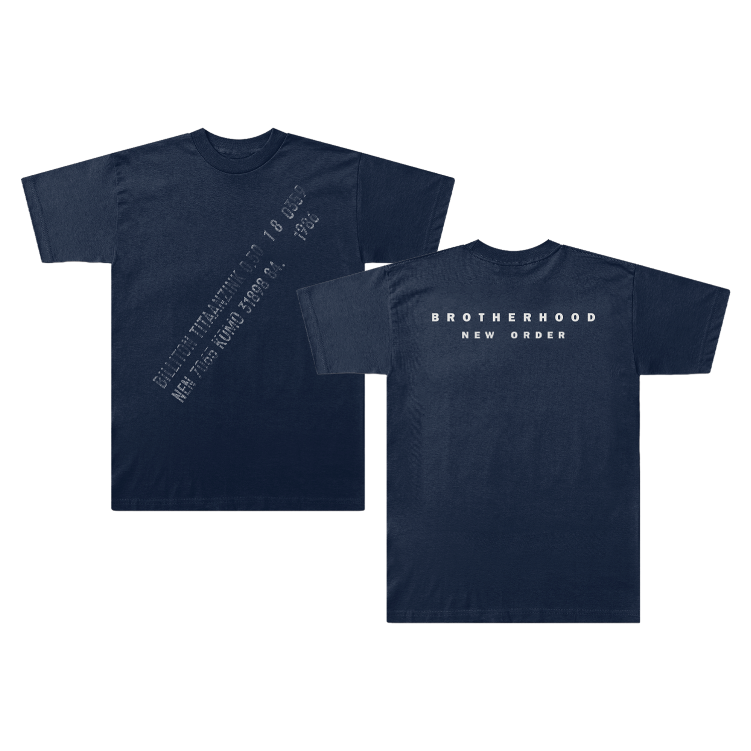 Brotherhood Stamp T-Shirt Navy | New Order Official Store